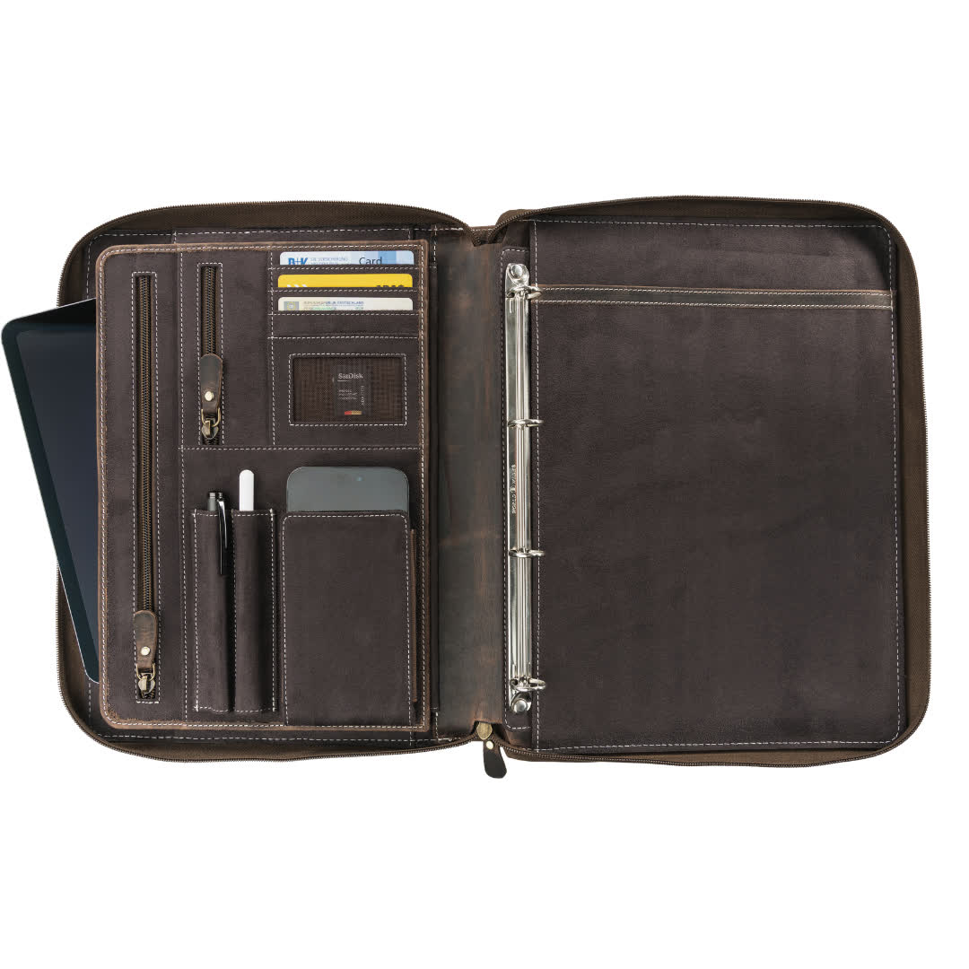 Oslo Leather Padfolio Cognac — view 3