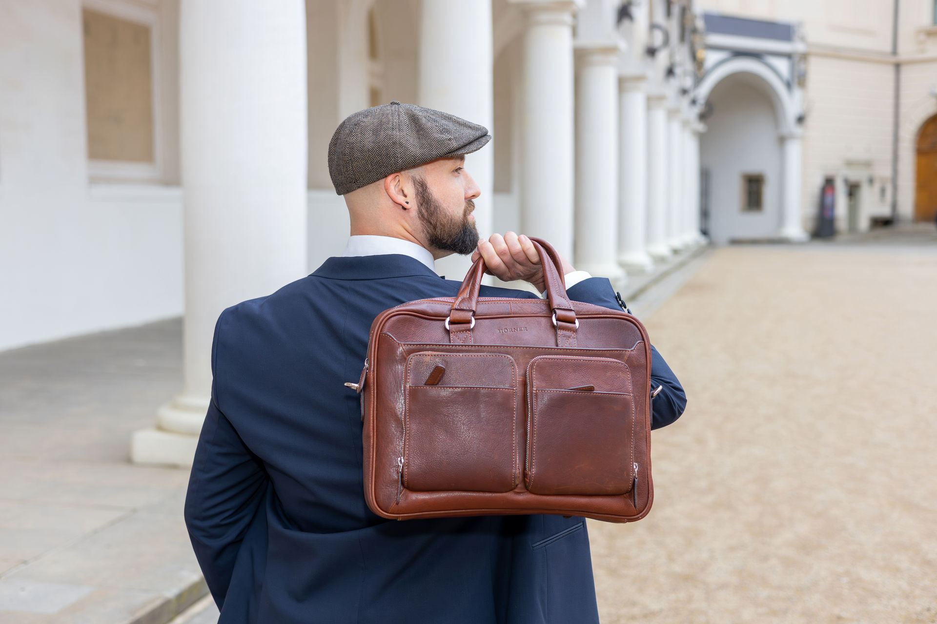 Hamburg Laptop Bag Cognac — view 4