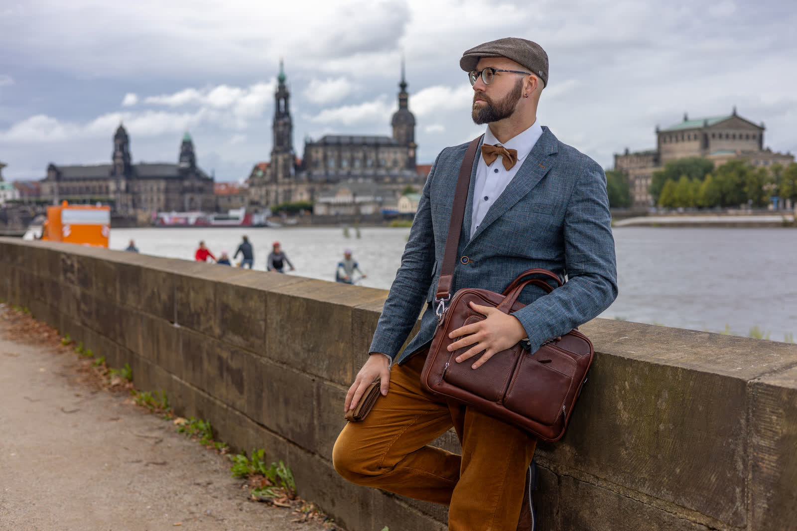 Hamburg Laptop Bag Cognac — view 5