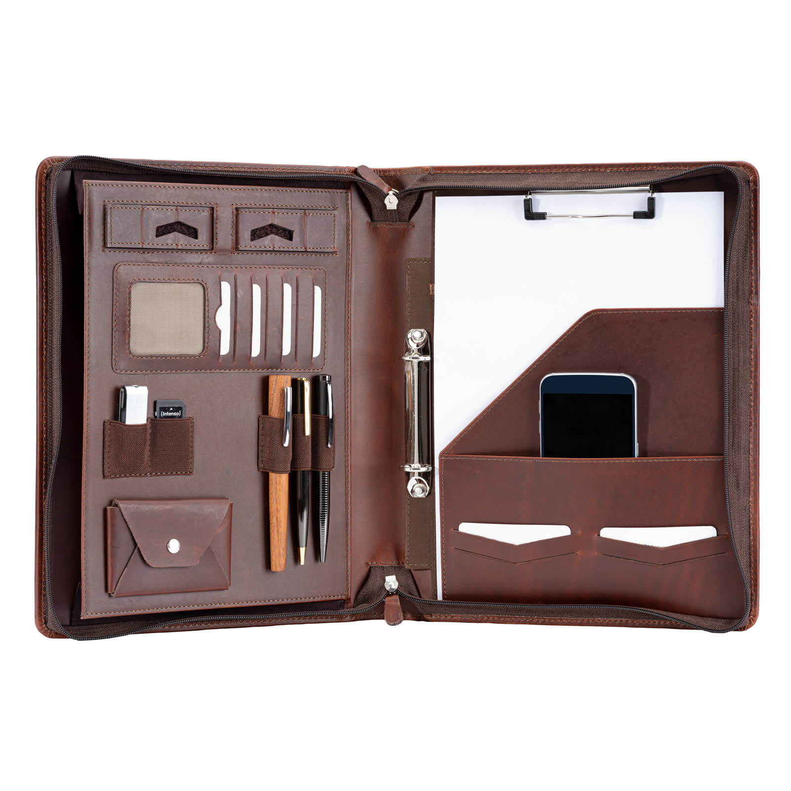 Hörner Berlin A4 padfolio in cognac leather