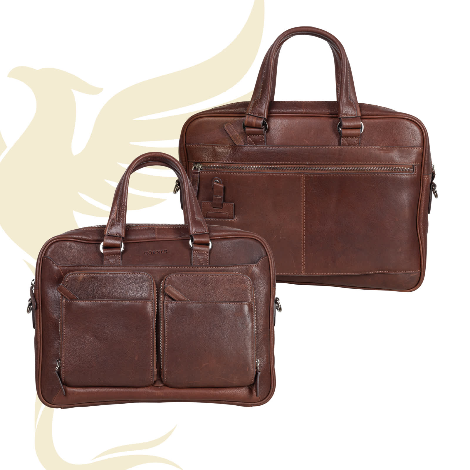 Hamburg Laptop Bag Cognac — view 2
