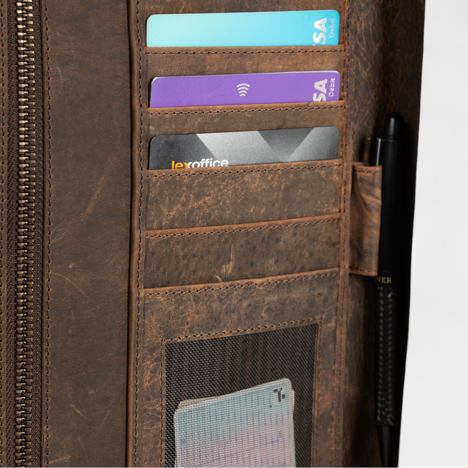 Rome Leather Padfolio Cognac — view 2