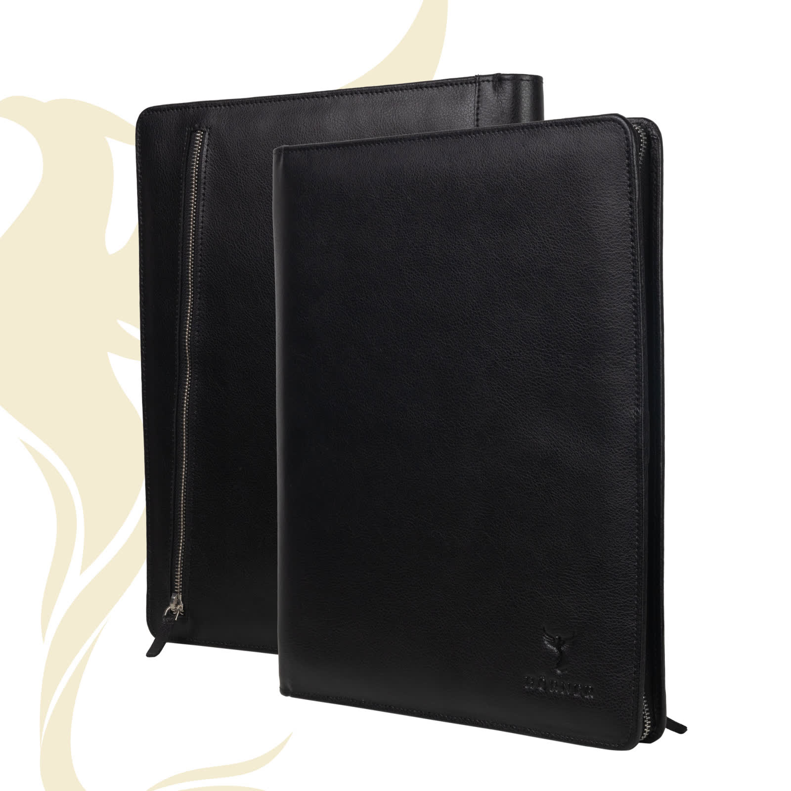 Paris Full-Grain Leather Padfolio Black