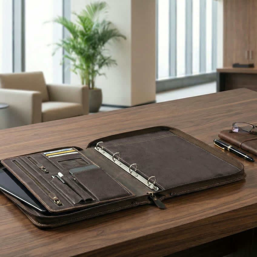 Oslo Leather Padfolio Cognac — view 4