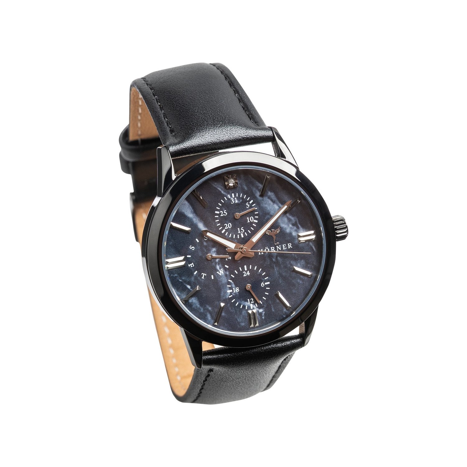 Hörner Nova quartz watch with a multi-eye dial under a sapphire crystal